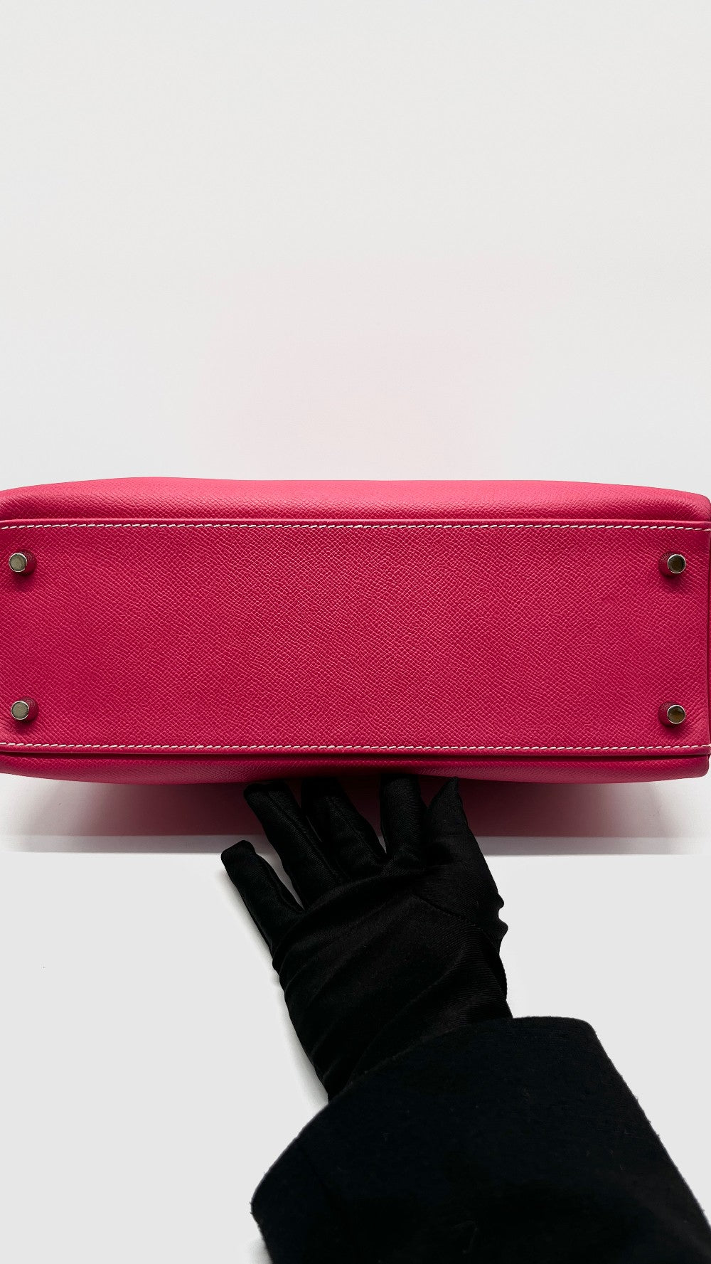 Preowned. Hermes Kelly 32 Bicolor Candy Collection Rose Tyrien/Tosca Epsom PHW. O84.S|11288