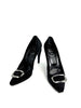 Preowned. Roger Vivier Heel Suede Black. 39|11694
