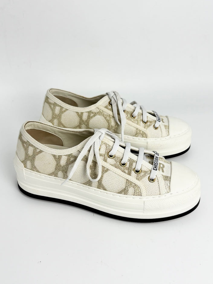 Unused. Dior Sneakers White/Gold. 37.5|12170