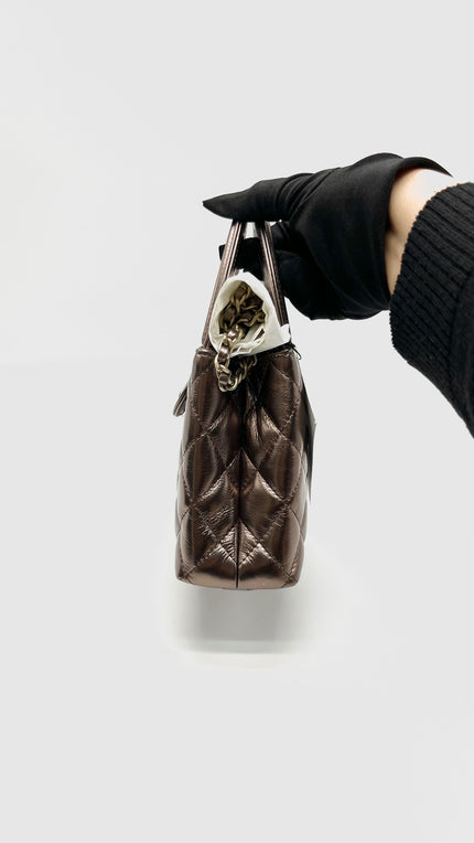 Unused. Chanel Kelly Metallic Bronze Calfskin GHW. LHCGU3U7|15564