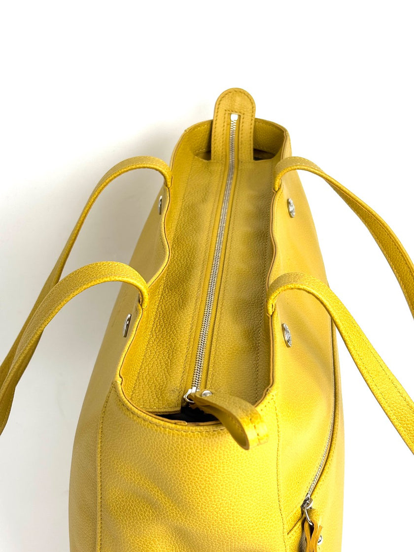 Preowned. Longchamp Tote Yellow|11831