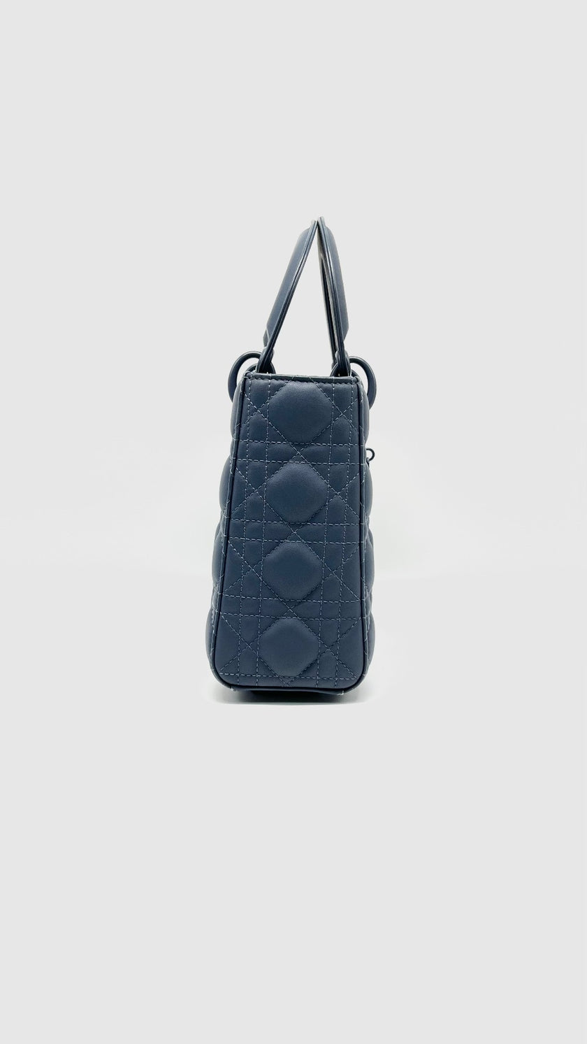 Preowned. Dior Small My ABCDior Lady Dior Pale Blue Ultra Matte. M0538IlOI|13582