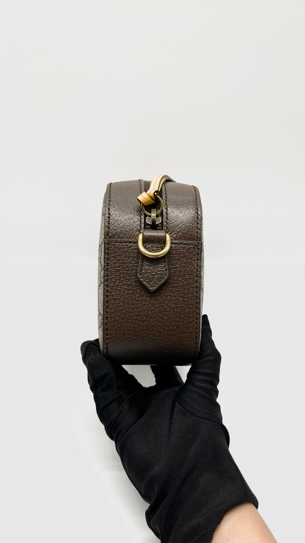 Like New. Gucci Neo Vintage GG Supreme Camera Bag Monogram Brown GHW|14916
