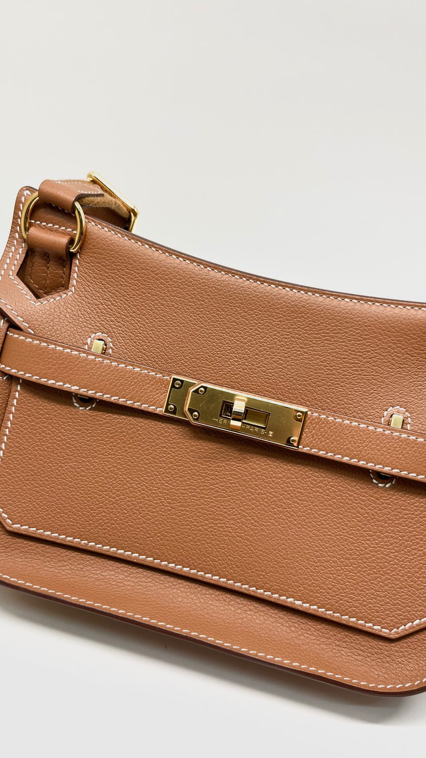 Brand New. Hermes Jypsiere Mini Gold Evercolor GHW. BIS746IN|14946