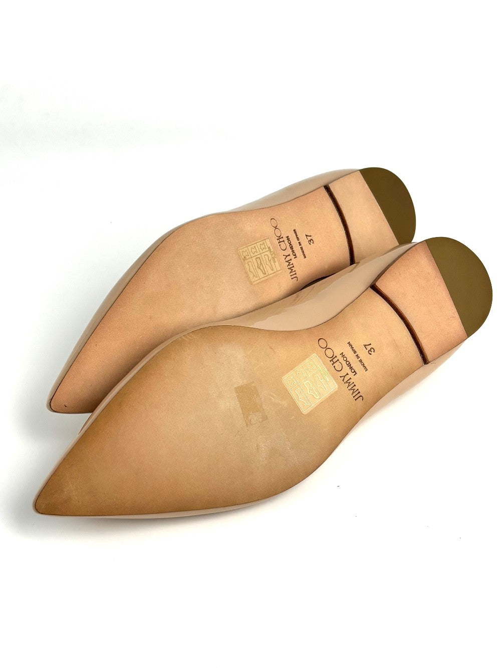 Brand New. Jimmy Choo Flats Pointed Beige. 37|8677