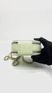 Brand New. Chanel Quilted Round Handle With Care Vanity Chain Light Green Caviar GHW. 31775245|15542