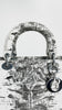 Preowned. Lady Dior Medium Lizard White. RU0010|4411
