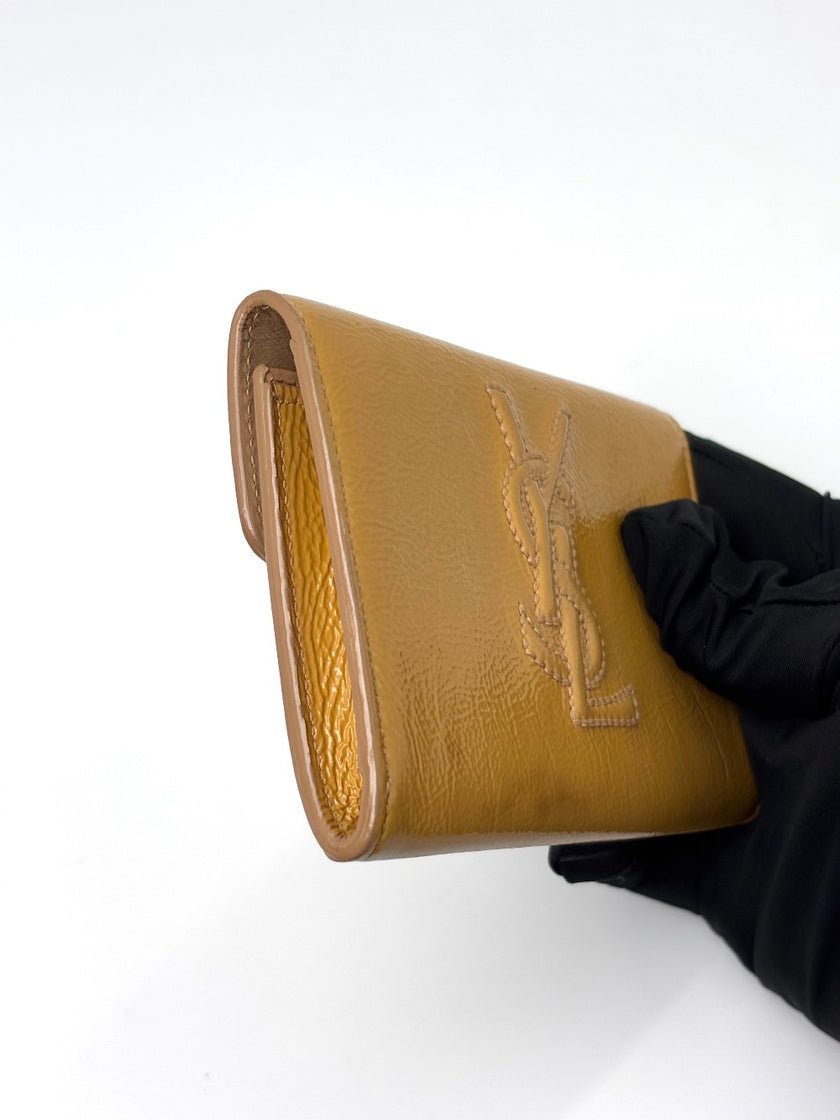 Preowned. YSL Coin Purse Patent Beige|7147
