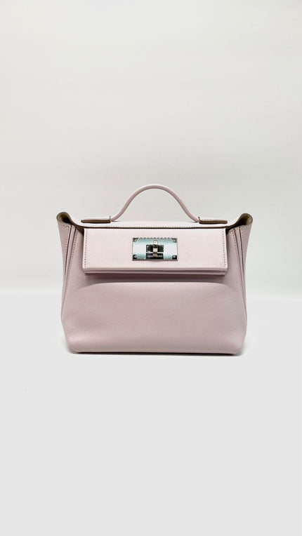 Like New. Hermes 24/24 Mauve Pale Evercolor PHW. UGN998MS|9694