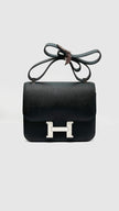 Unused. Hermes Constance 24 Black Epsom PHW. CHT917BT|9678