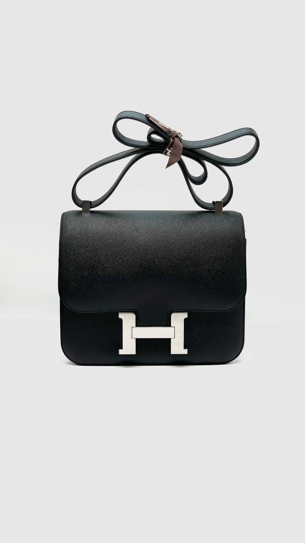 Unused. Hermes Constance 24 Black Epsom PHW. CHT917BT|9678