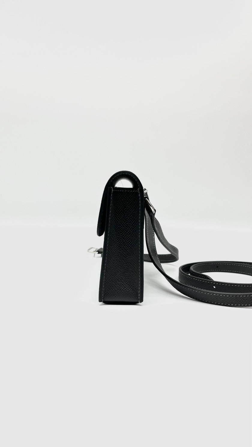 Brand New. Hermes Snap Wallet Epsom Gris Misty. WAM011UH|5038