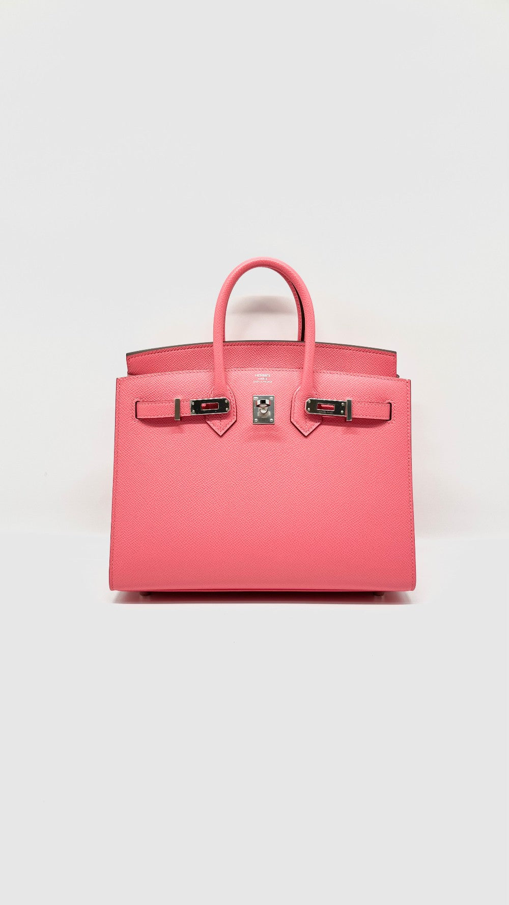 Brand New. Hermes Birkin 25 Rose Azalee Epsom Sellier PHW. KHT229DU|13713
