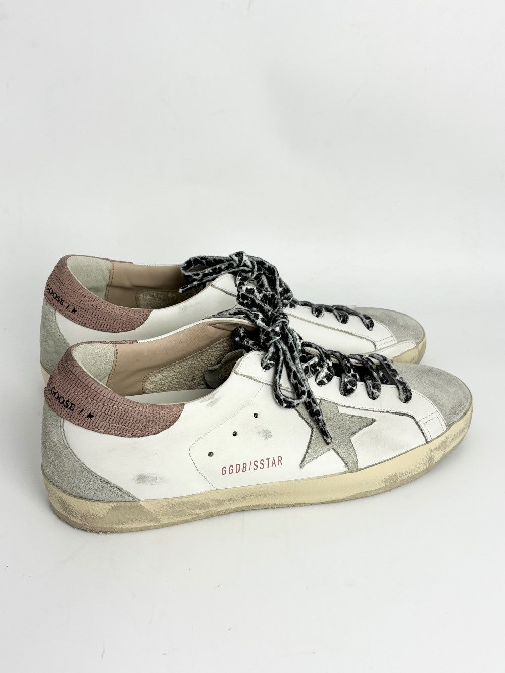 Brand New. Golden Goose Super Star Classic With Spur White/Ice/Antique Pink Shoes. 40|12963