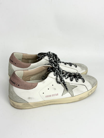 Brand New. Golden Goose Super Star Classic With Spur White/Ice/Antique Pink Shoes. 40|12963