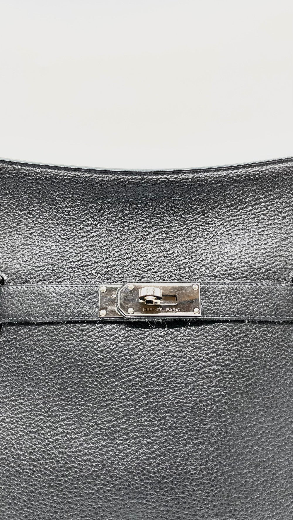 Preowned. Hermes Jypsiere 37 Black Clemence PHW. L38|13647