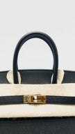 Like New. Hermes Birkin 25 Sellier Black Epsom GHW. UHT494ID|16630