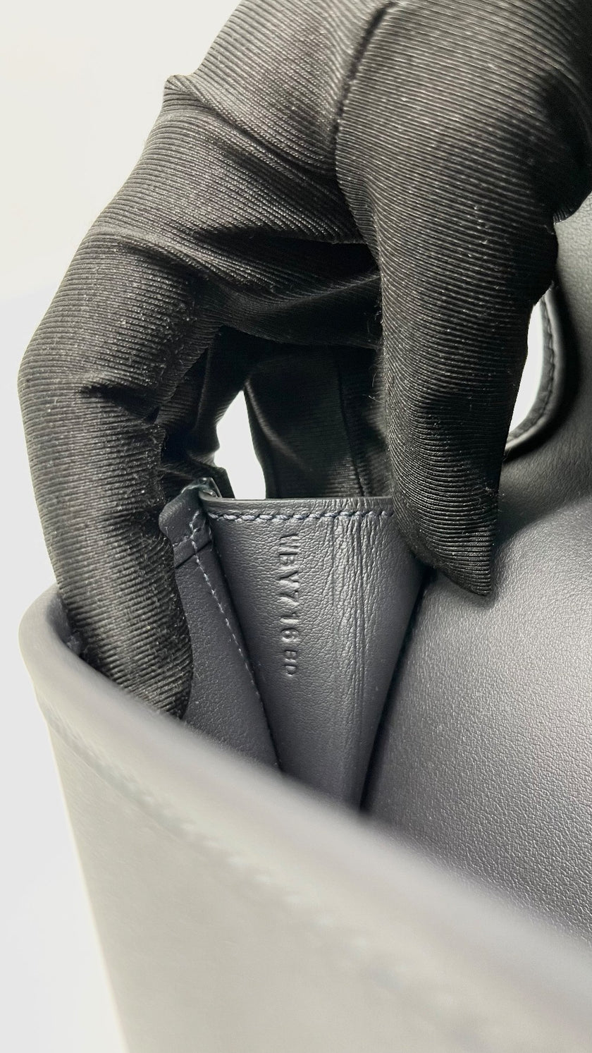 Brand New. Hermes Jige Clutch Blue Nuit/Black. WBY716BD|11926