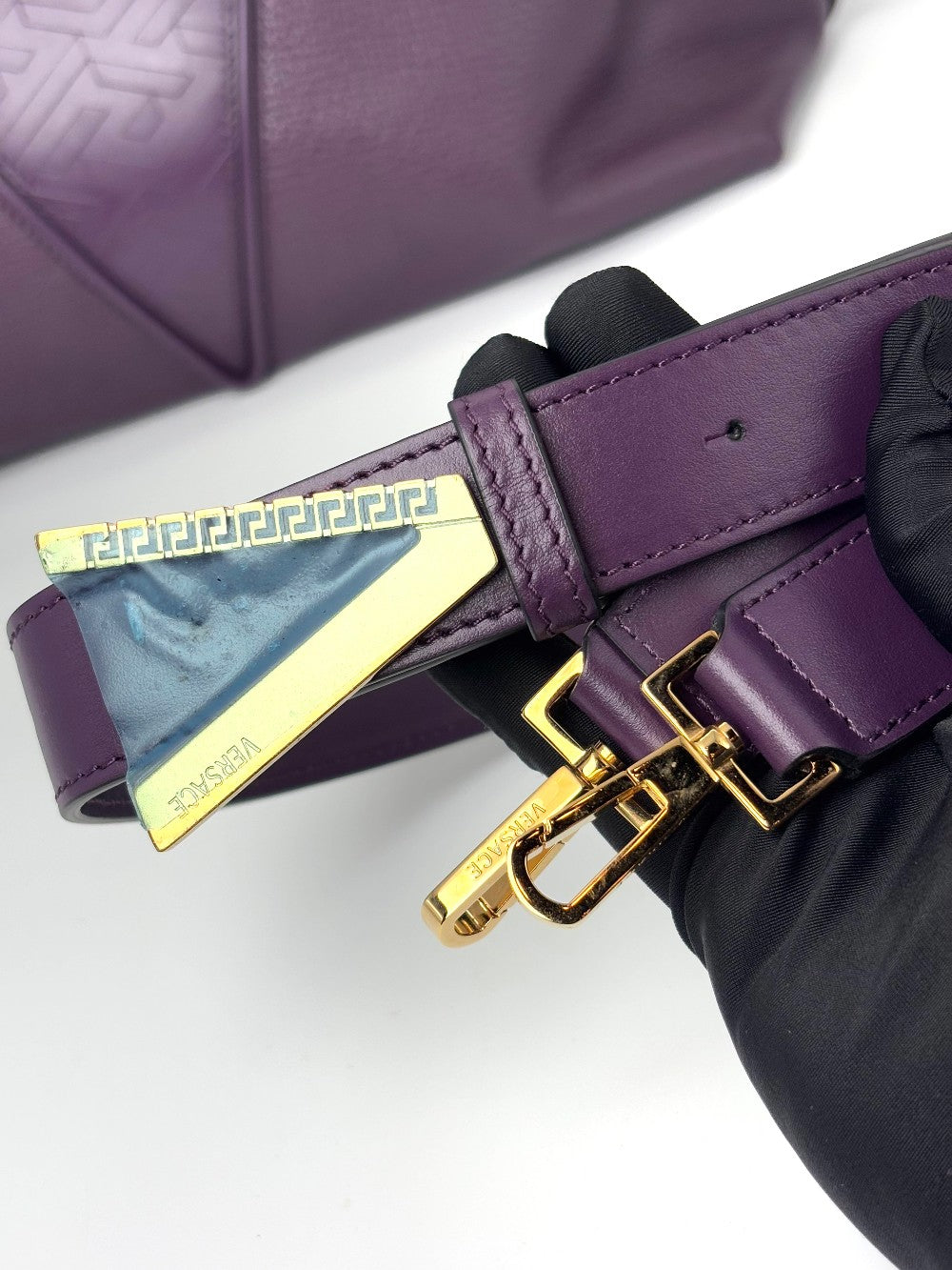 Preowned. Versace 2-way Tote Violet|6406