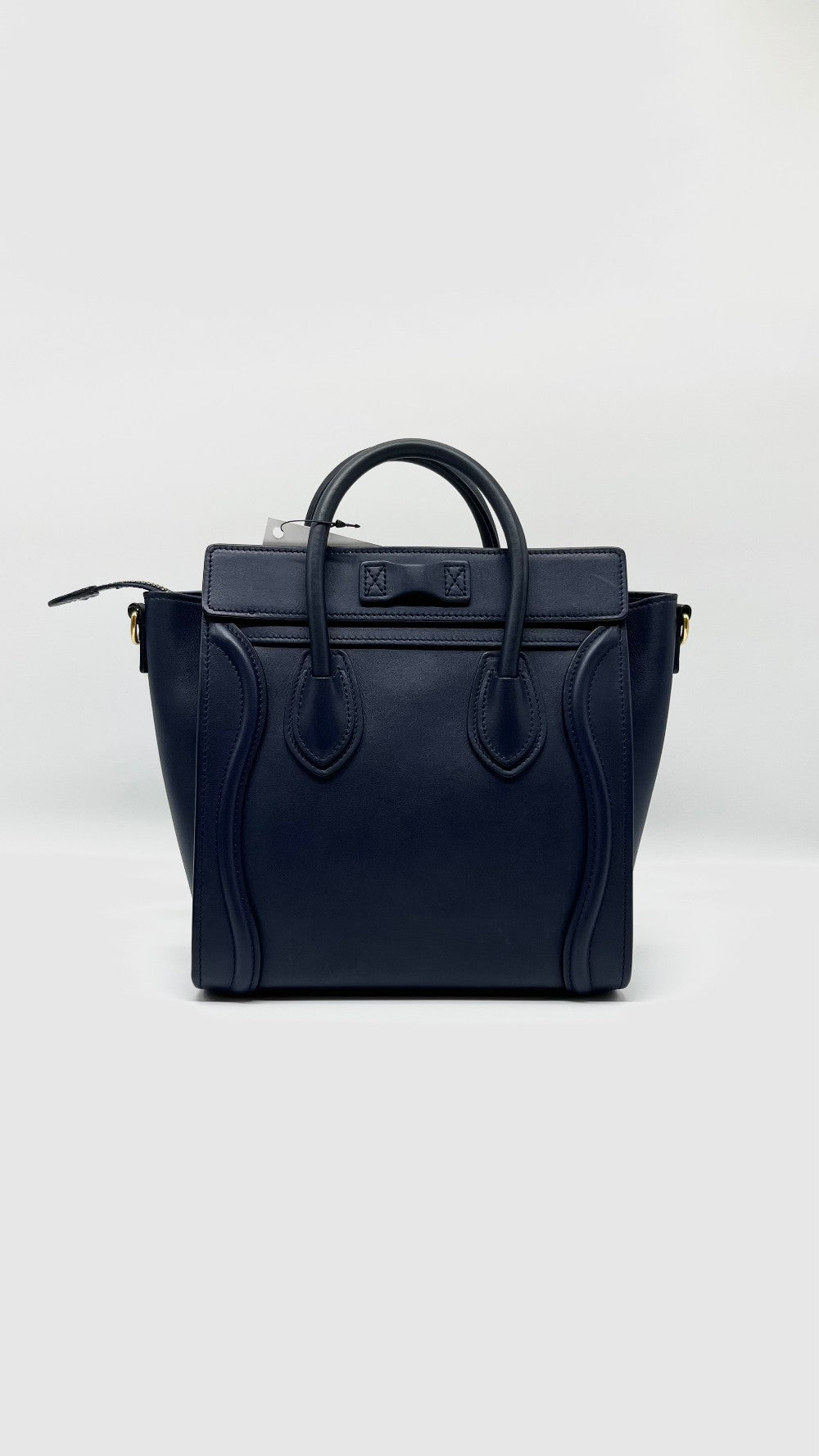 Preowned. Celine Nano Luggage Blue GHW|5059
