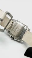 Preowned. Cartier Santos White Dial Roman White Rubber Strap 36MM|5696