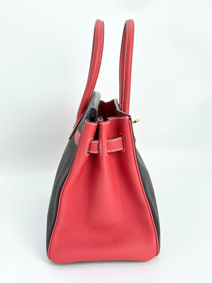 Preowned. Hermes Birkin 30 HSS Black/Jaipur. TGA002GW|3462