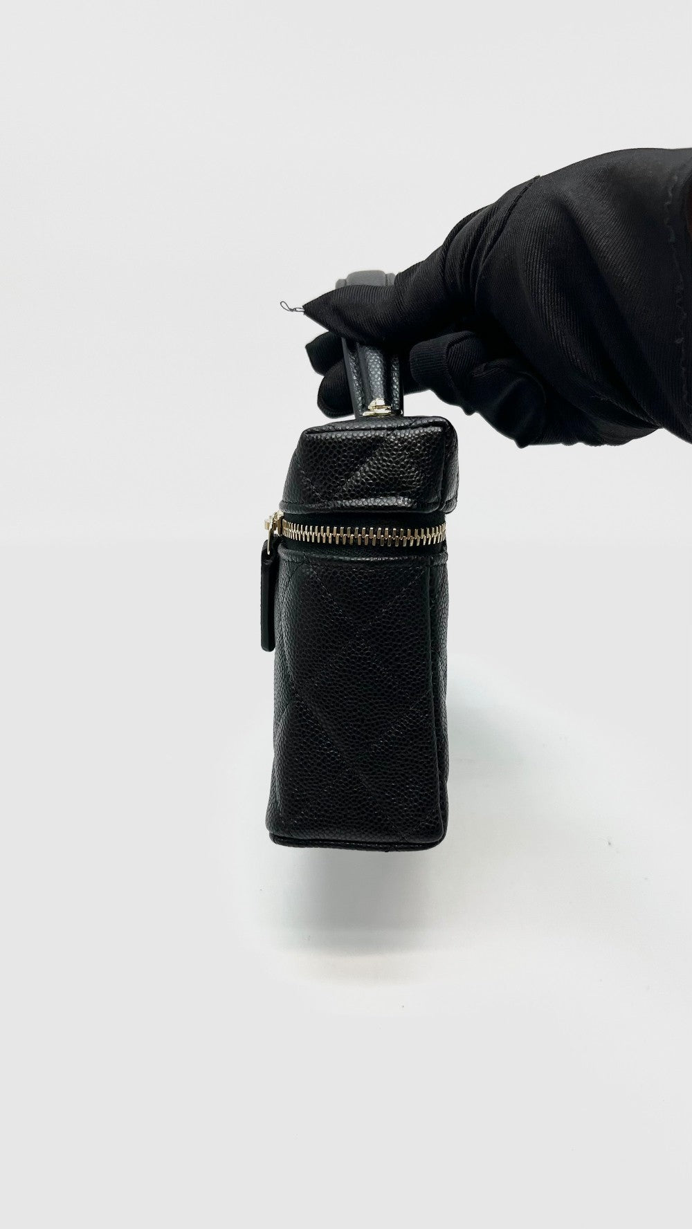 Brand New. Chanel Top Handle Slim Vanity Black Caviar GHW. XA62K338|16064