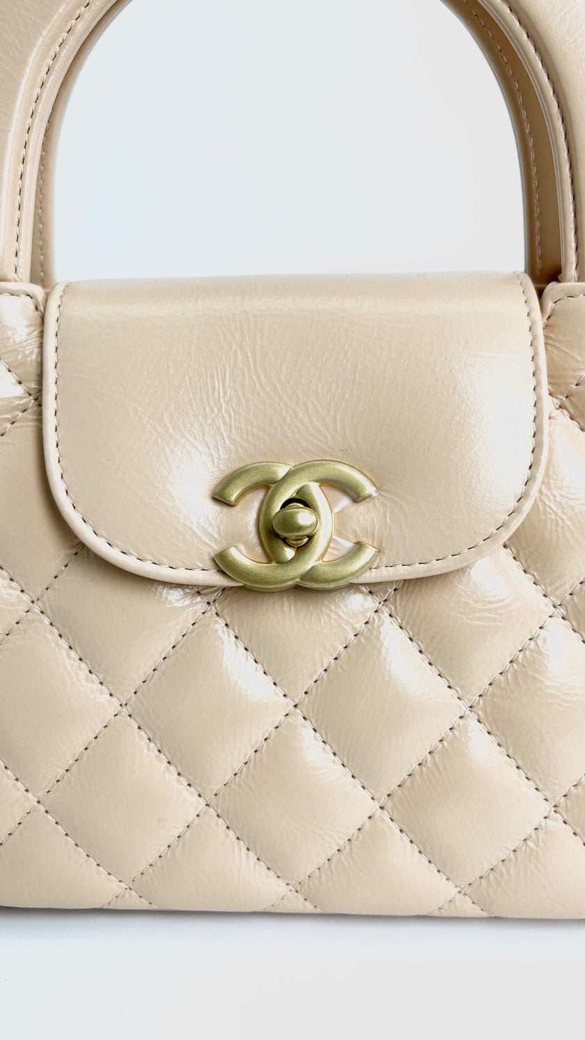 Brand New. Chanel Kelly Mini Beige GHW. C085204A|4026