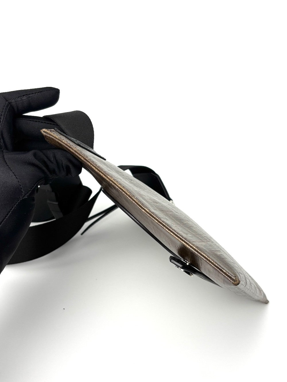 Preowned. Fendi Glazed Stamp Patch Crossbody Bag|9460