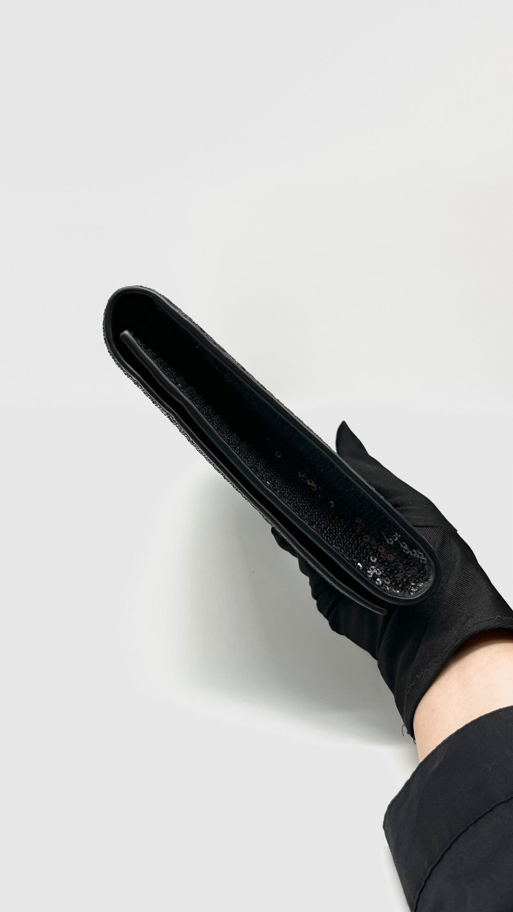 Preowned. Celine Clutch Black Sequined|12083