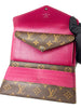 Preowned. LV Marie Lou Trifold Wallet Mono/Pink|6628