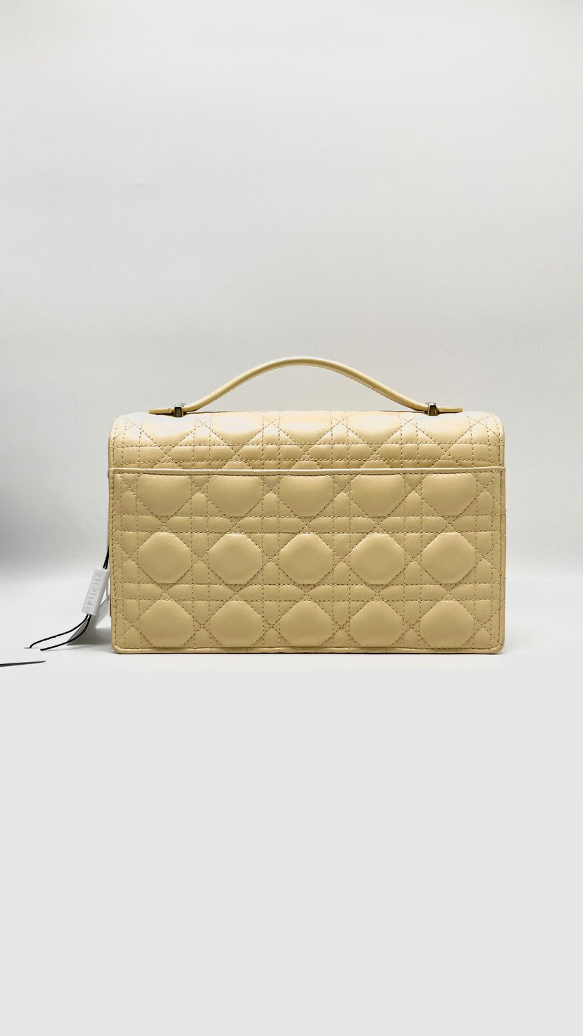 Brand New. Dior Top Handle Flap Yellow. 05RU0273|10178