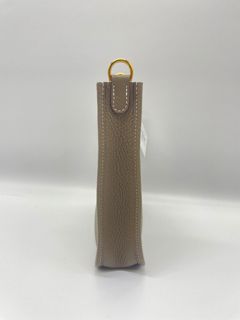 Unused. Hermes Evelyne TPM Etoupe Clemence GHW. WMN004KD|9068