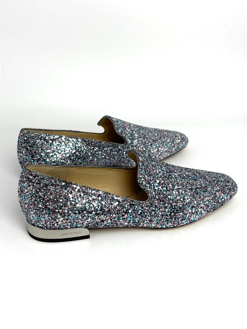 Brand New. Jimmy Choo Slip On Glitter. 38.5|8687