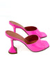 Brand New. Amina Muaddi Sandals Low Heel Pink. 37|7513