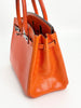 Preowned. Hermes Birkin 25 Lizard Tangerine PHW. J Square 30|3424