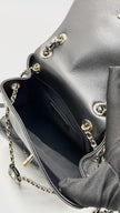 Preowned. Chanel Mini Duma Pockets Drawstring Backpack Black GHW. HL1N3P39|16559