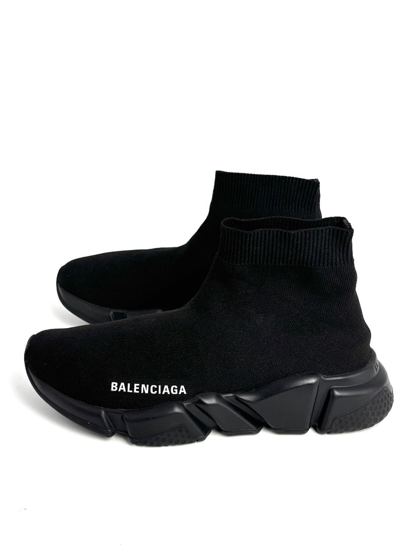 Preowned. Balenciaga Speed Trainer Sneakers Black. 38|12929
