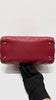 Preowned. Lady Dior Medium Lambskin Red GHW. 18MA0199|11613