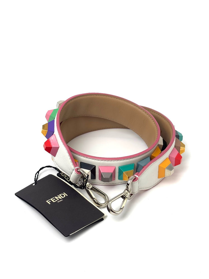 Brand New. Fendi Strap White Multicolored|6771
