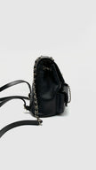 Preowned. Chanel Mini Duma Pockets Drawstring Backpack Black GHW. HL1N3P39|16557