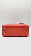Brand New. Lady Dior Mini Orange Patent 10-MA-1221|9922