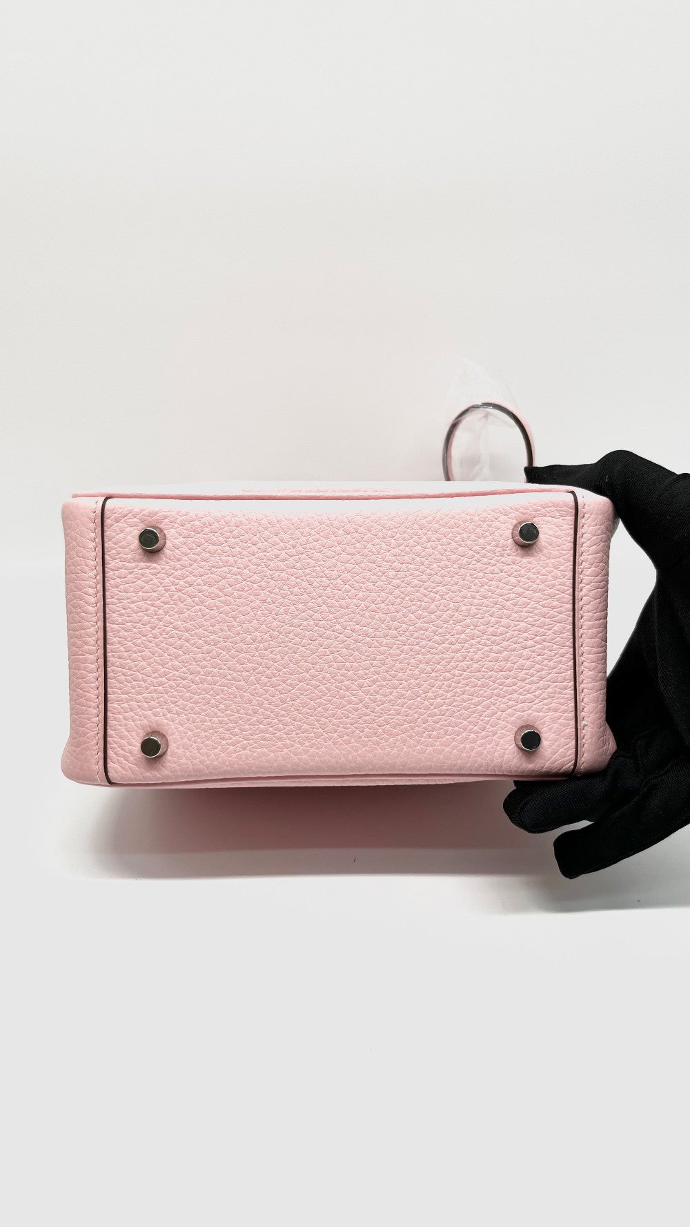 Brand New. Hermes Mini Lindy Rose Sakura Clemence PHW. KJC914GA|14306