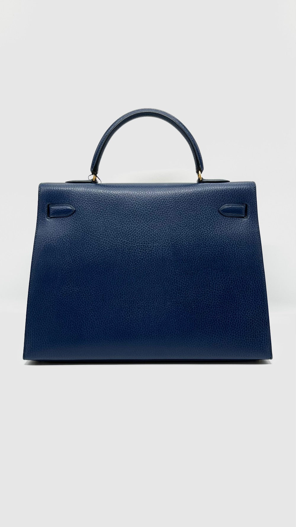 Preowned. Hermes Kelly 35 Blue Sapphire. Circle Z84|5250