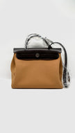 Brand New. Hermes Herbag Zip Retourne 31 Toile Officier Dune Etoupe /Ebene PHW. UTS005AU|9817