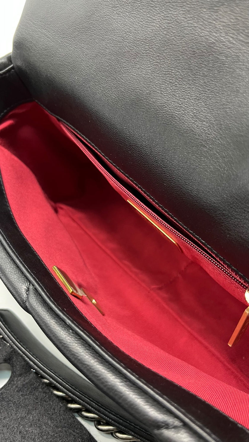 [SALE] Brand New. Chanel C19 Flap Small Black Lambskin SHW/GHW. J7P5JPKG|10338