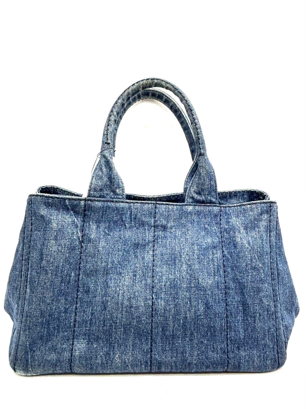 Preowned. Prada Canapa Denim Tote Bag Blue. 197|17529