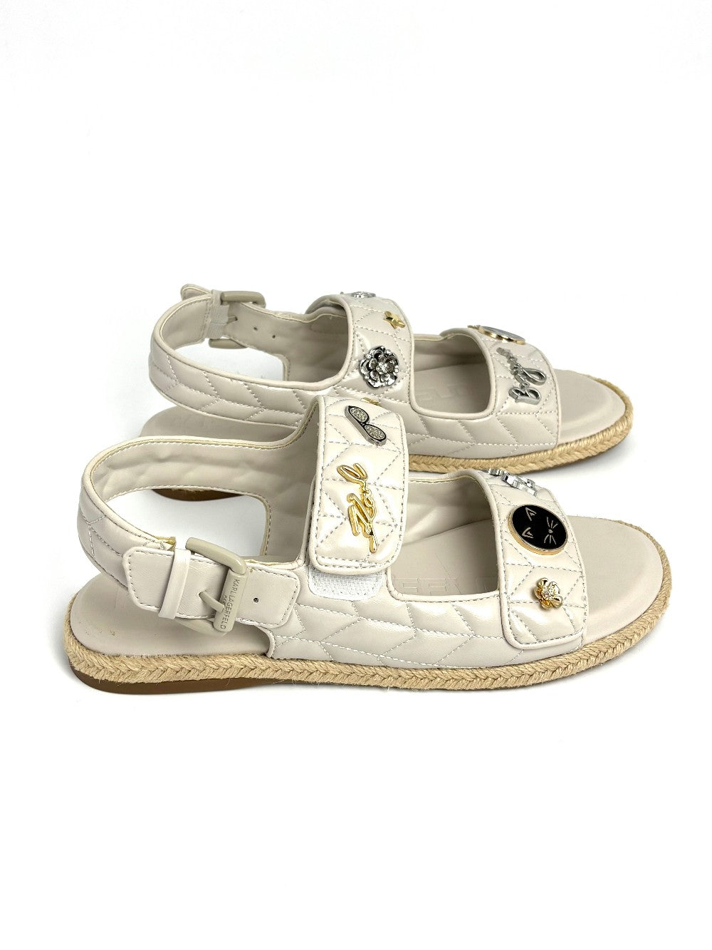 Brand New. Karl Lagerfeld Dad Sandals White. 37.5|8698