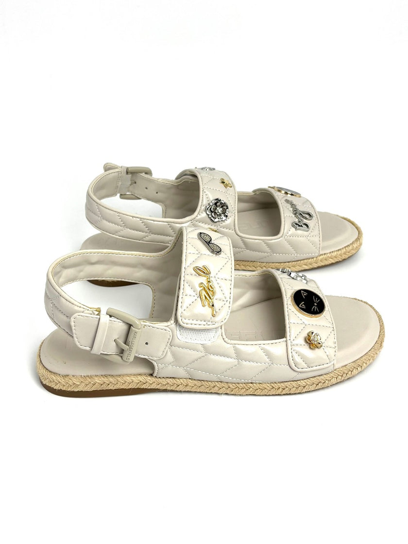 Brand New. Karl Lagerfeld Dad Sandals White. 37.5|8698
