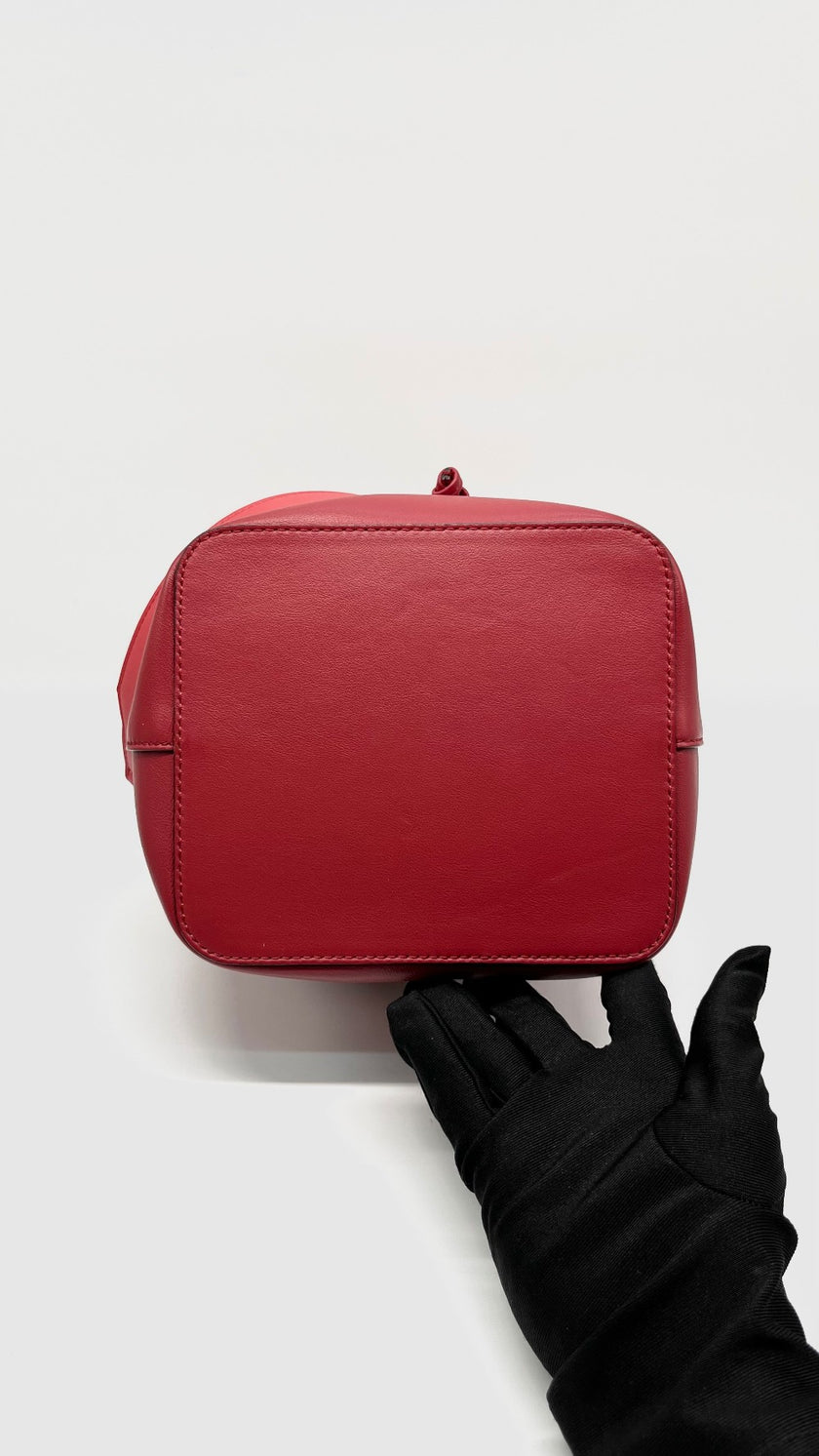 Like New. Fendi Mon Tresor Red Bucket Bag|14942